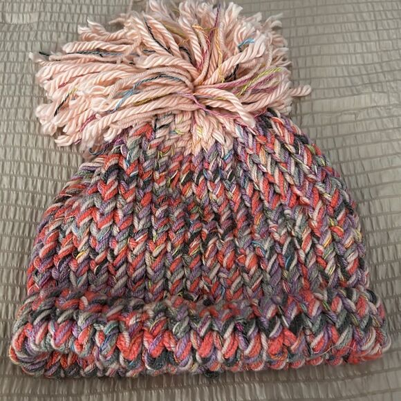 Handmade hand knitted super heavy duty, colorful beanie, one size - Picture 1 of 6
